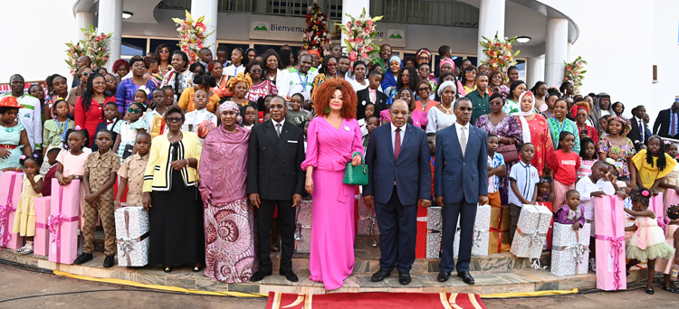 Chantal BIYA, CHRACERH staff Celebrate 504th Birth at 2024 Christmas Tree Lighting Ceremony 