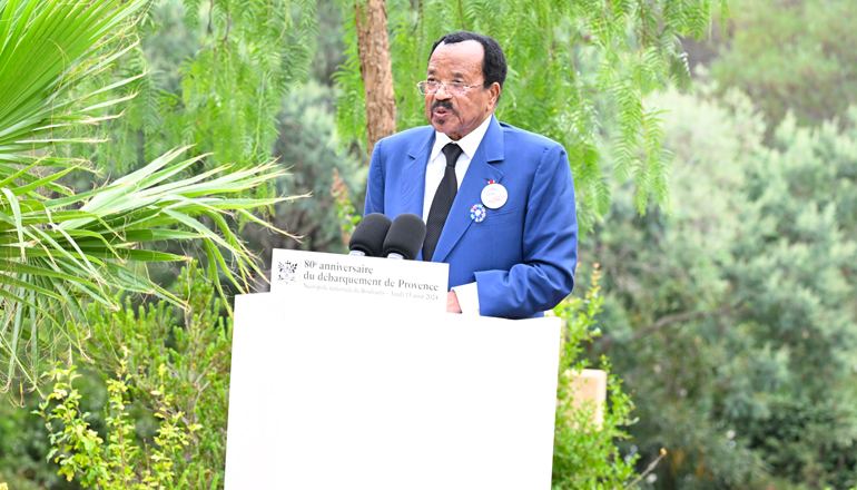 Déclaration de Son Excellence Paul Biya à l’occasion de la commémoration du 80ème anniversaire du Débarquement de Provence - 15 aout 2024