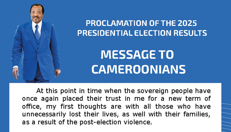 Head of State's Message following the Proclamation of the 2025 Presidential Election Results