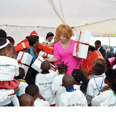 First Lady Chantal BIYA lights Christmas tree at CHRACERH