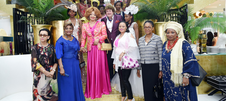 Mrs. Chantal BIYA at the inauguration of the ''Chic Design'' Showroom in Yaounde.