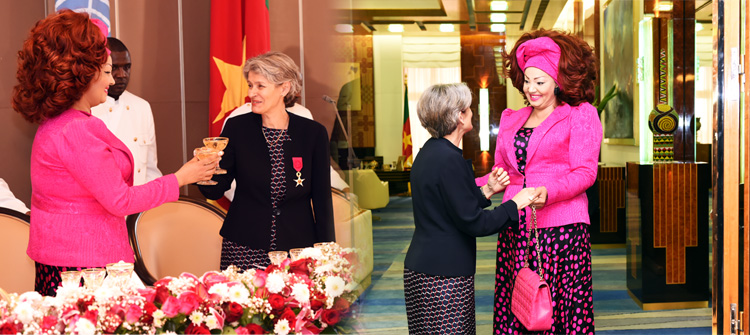 Chaleureuses retrouvailles Chantal BIYA - Irina BOKOVA