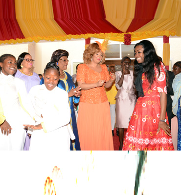 Madam Chantal BIYA at Coccinelles end of year feast