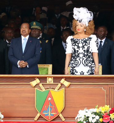 Chantal BIYA at National Day march past