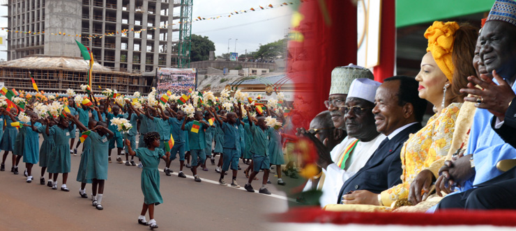 Impressive and colourful march past in Yaounde