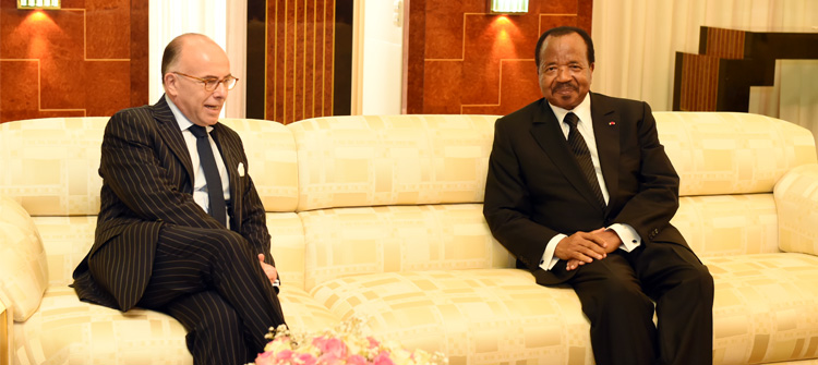 French Interior Minister Bernard CAZENEUVE at Unity Palace