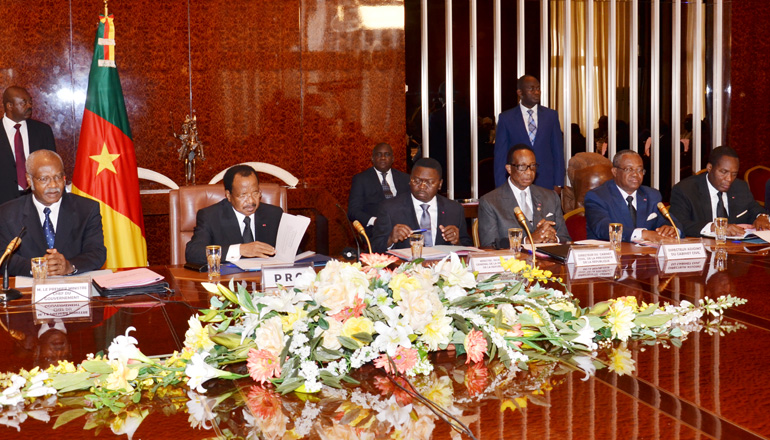 Conseil ministériel au Palais de l’Unité