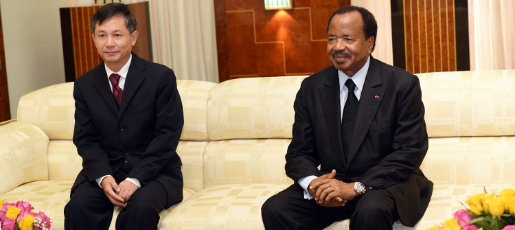 Wo RUIDI bids farewell to President Paul BIYA