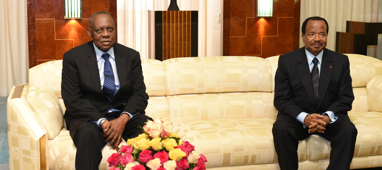 CAF President ISSA HAYATOU received at Unity Palace