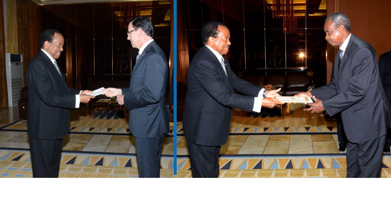 New French and Chadian Ambassadors present credentials to President Paul BIYA