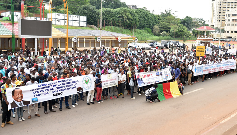 E-National Higher Education : Students say thank you to President Paul BIYA