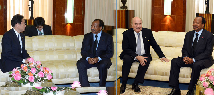 Japanese Foreign Minister and FIFA President granted audiences at Unity Palace