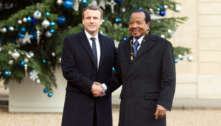 One Planet Summit : Emmanuel MACRON reçoit Paul BIYA à l’Elysée