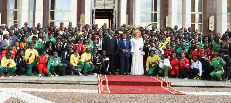 Speech by H.E. Paul BIYA during the reception offered by the Presidential Couple in honour of Cameroonian athletes who won medals in international competitions.