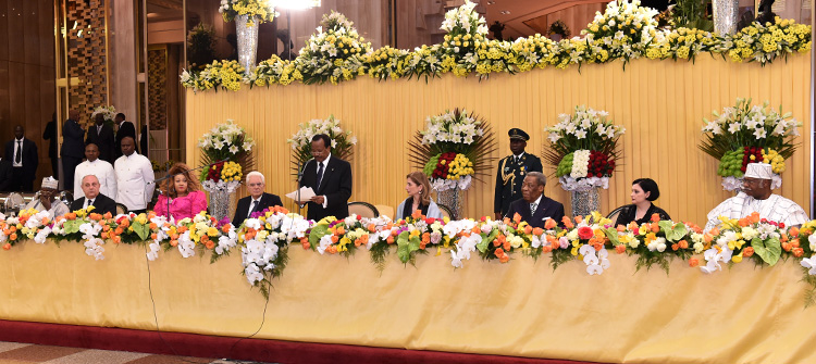 Toast de Son Excellence Paul Biya, Président de la République du Cameroun à l’occasion du dîner offert en l’honneur de S.E.M. Sergio Mattarella Président de la République italienne, le 17 mars 2016