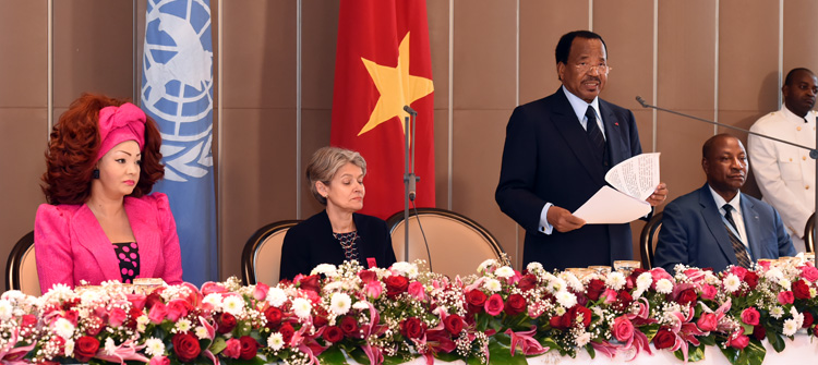 Toast de S.E. Paul BIYA lors du déjeuner offert en l'honneur de Madame Irina BOKOVA