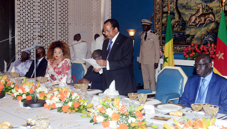Toast by the Head of State at the diner offered by the Presidential Couple in honour of His Excellency Macky SALL, President of the Republic of Senegal