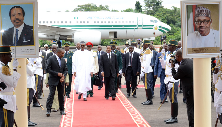 Nigerian President Muhammadu Buhari in Cameroon 