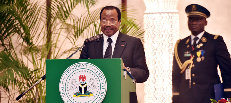 Toast by H.E. Paul Biya, in response to that of President Buhari at the state dinner hosted in honour of the Cameroonian presidential couple in Abuja, May 3, 2016