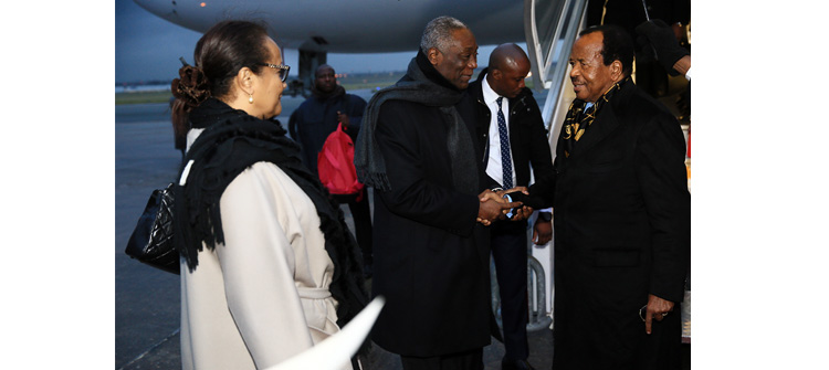 One Planet Summit: President Paul BIYA arrives in Paris