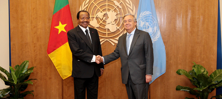 President Paul BIYA and Antonio Guterres Hold First Meeting at UN Headquarters