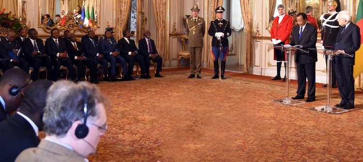 Statement by H.E. Paul BIYA at the end of the audience with the Italian President