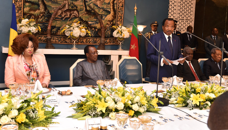 Toast by H.E. Paul BIYA on the occasion of a dinner offered in honour of President Idriss DEBY ITNO