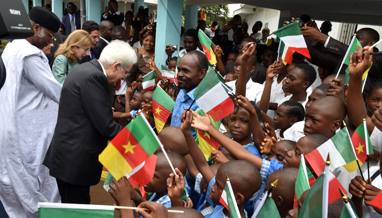 President MATTARELLA gets hectic welcome in Mbalmayo